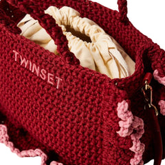 TWINSET BORSA LA COROLLE CROCHET 261TD8291 13496 BORDEAUX