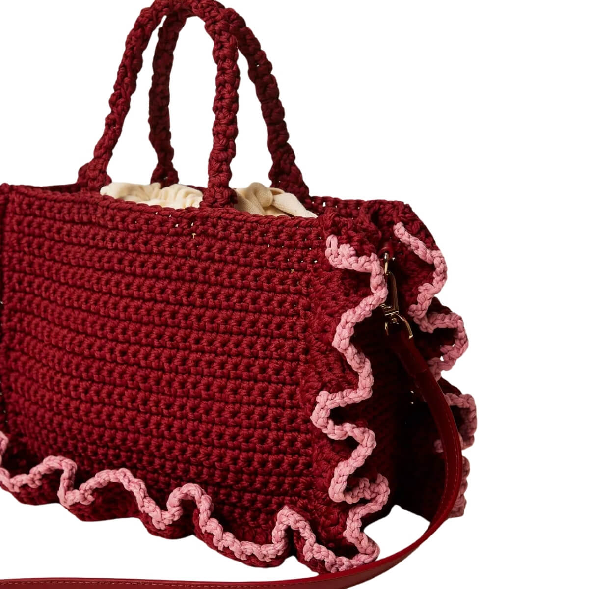TWINSET BORSA LA COROLLE CROCHET 261TD8291 13496 BORDEAUX