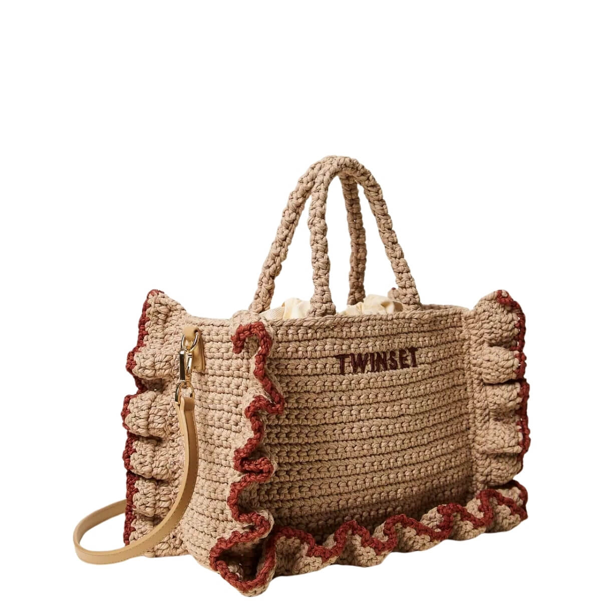 TWINSET BORSA LA COROLLE CROCHET 261TD8291 13498 BEIGE