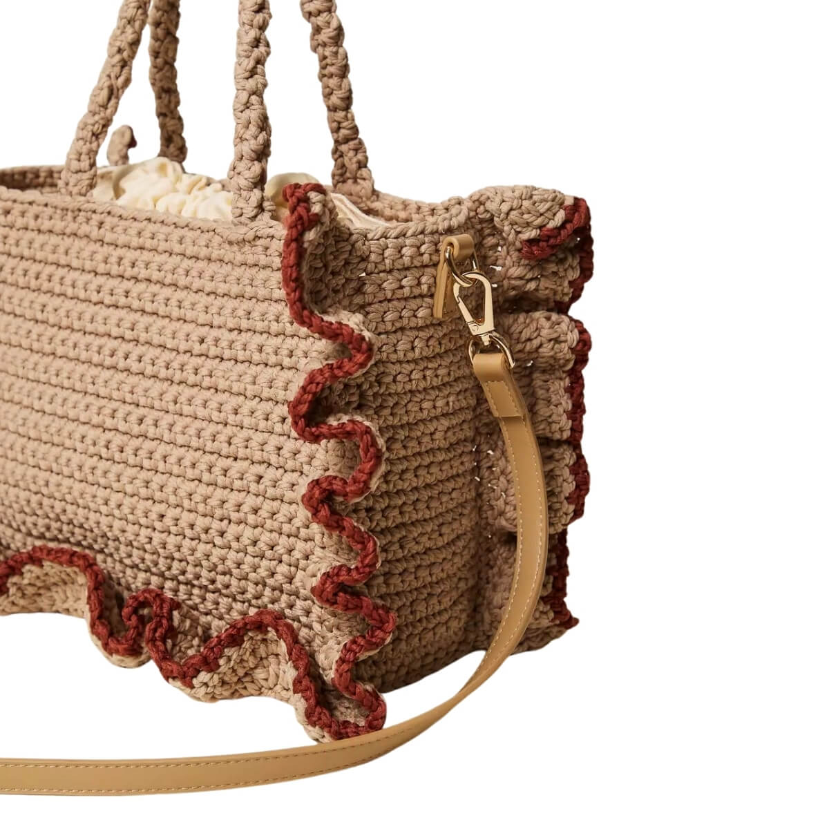 TWINSET BORSA LA COROLLE CROCHET 261TD8291 13498 BEIGE