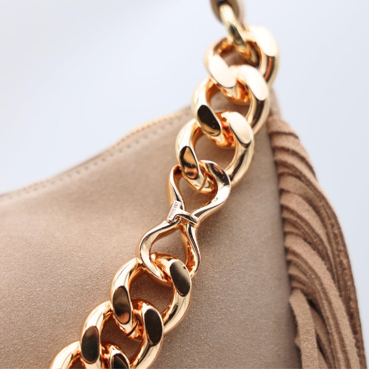 Dettaglio catena Borsa Twinset Liliane beige in vera pelle