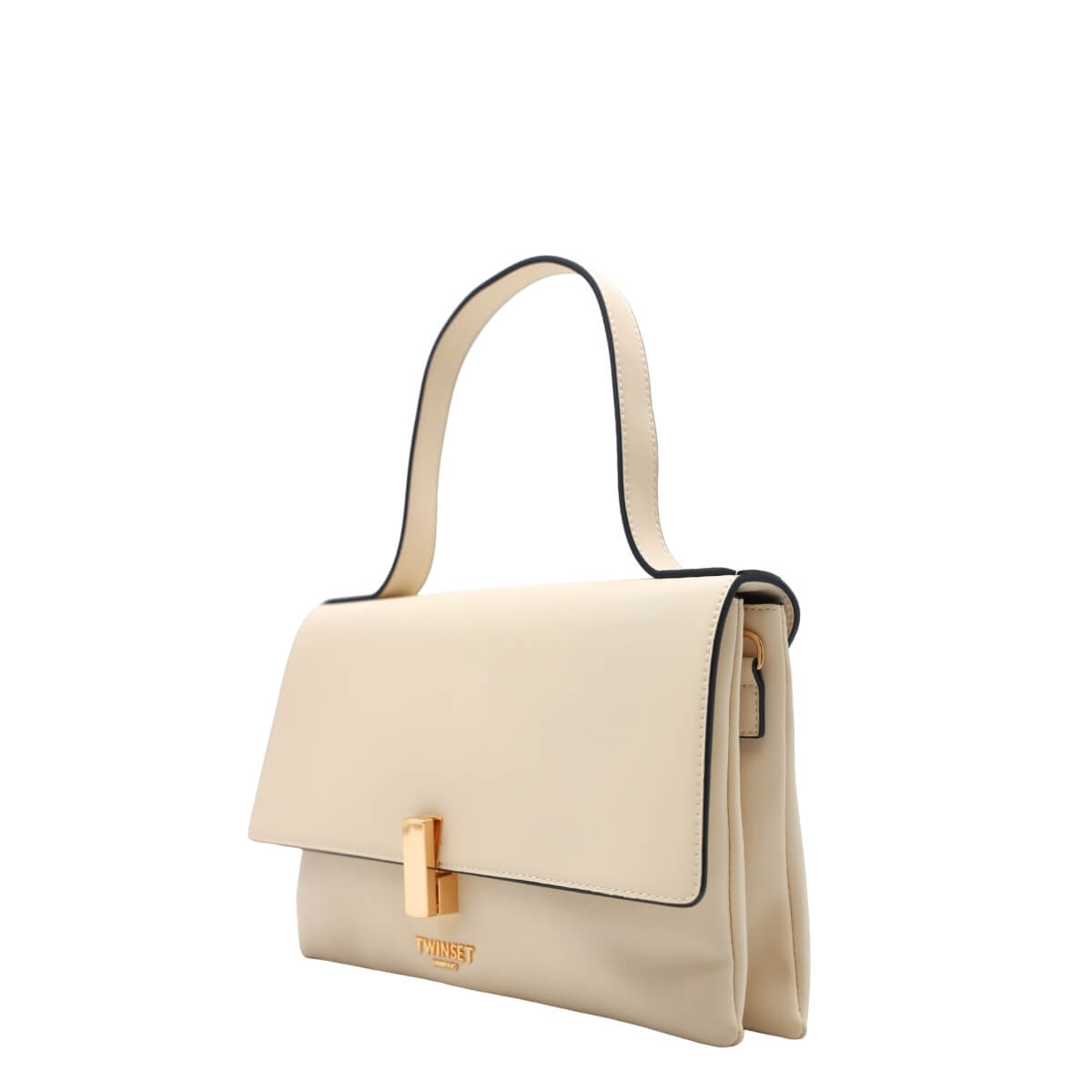 Borsa Twinset Top Handle 261TB7011 color bianco avorio dal design classico