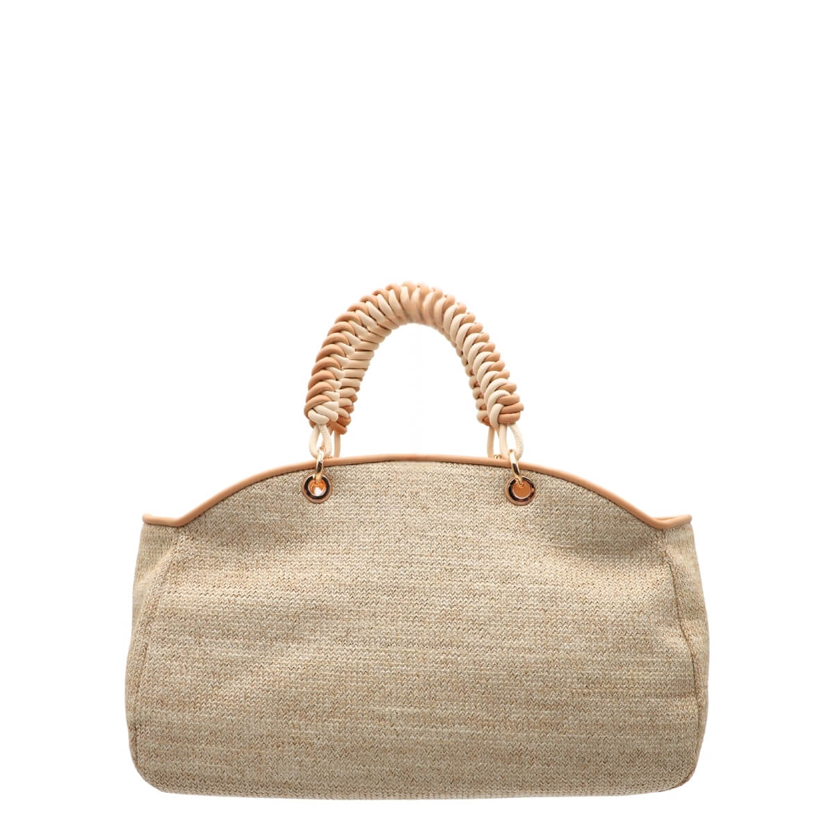 Borsa tote Twinset beige in rafia elegante