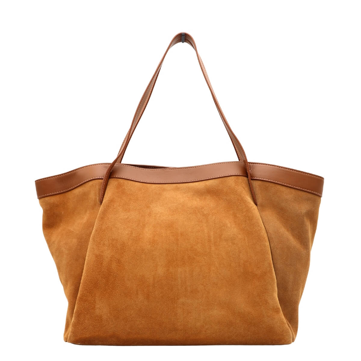 Borsa tote Twinset cuoio in vera pelle scamosciata