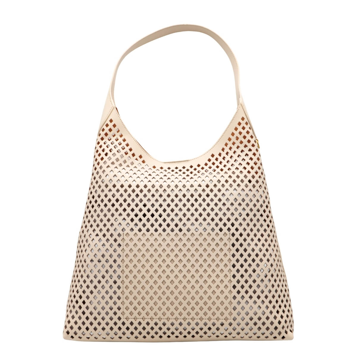 Borsa tote bianca Twinset elegante in pelle di qualità laserata