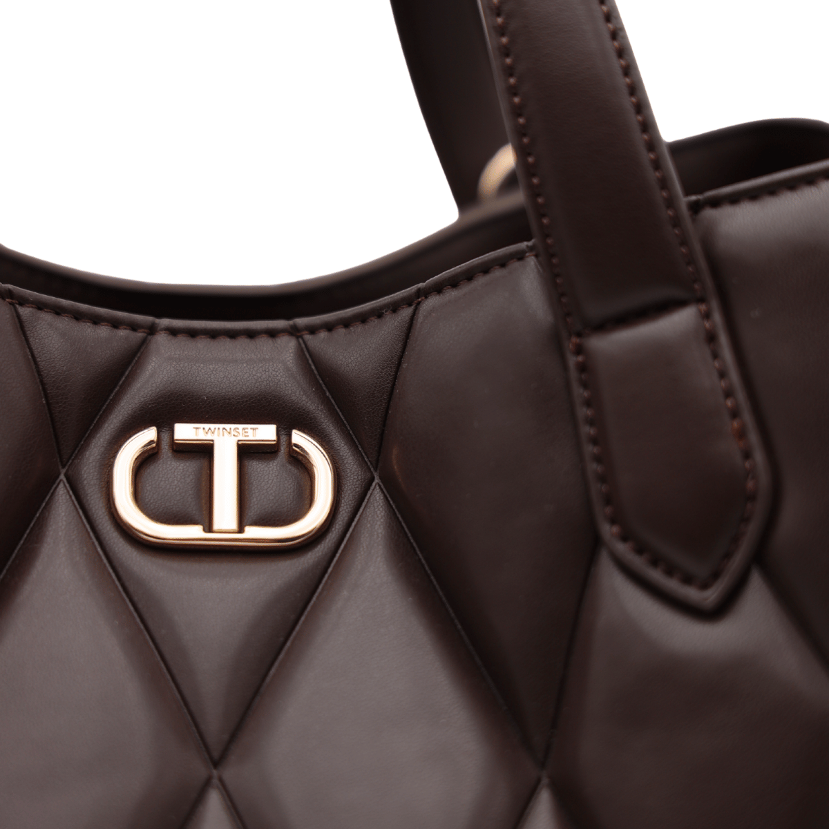 TWINSET BORSA WAFFLE TB7050 MARRONE