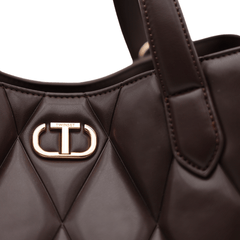 TWINSET BORSA WAFFLE TB7050 MARRONE