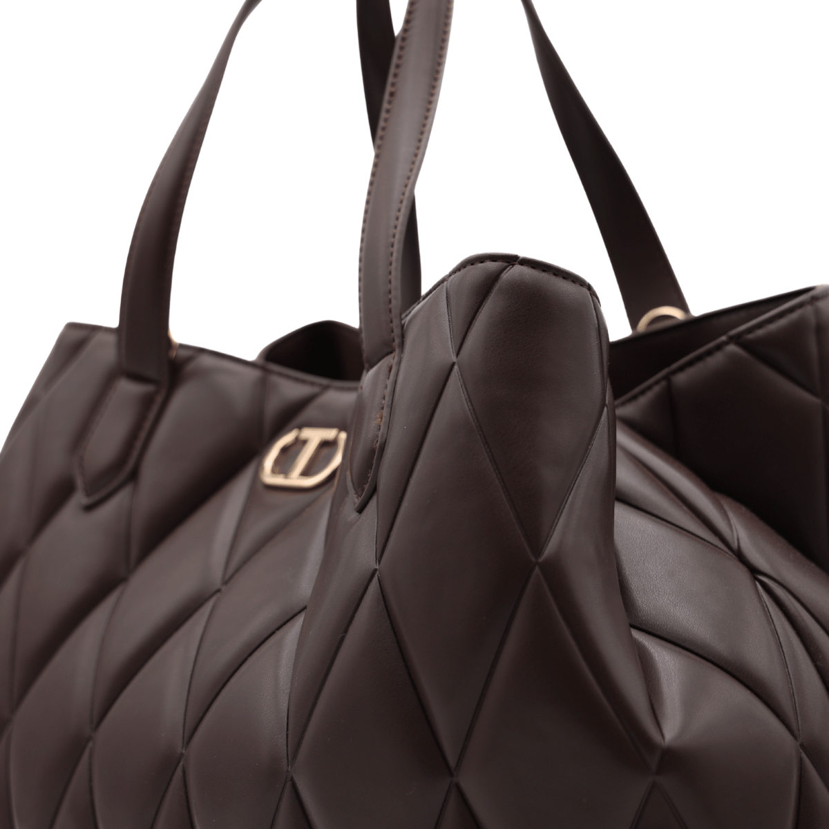 TWINSET BORSA WAFFLE TB7050 MARRONE