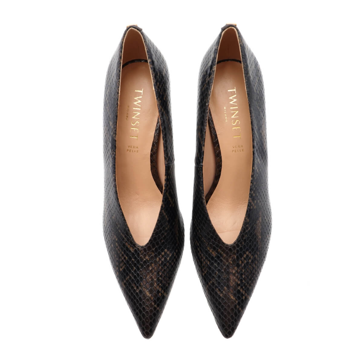 TWINSET DÈCOLLÈTE 262TGT070 14054 PITONATE NERO