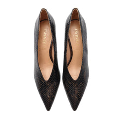 TWINSET DÈCOLLÈTE 262TGT070 14054 PITONATE NERO