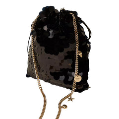 TWINSET POCHETTE RASO CON PAILLETTES 261TL8020 00006 NERO