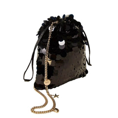 TWINSET POCHETTE RASO CON PAILLETTES 261TL8020 00006 NERO