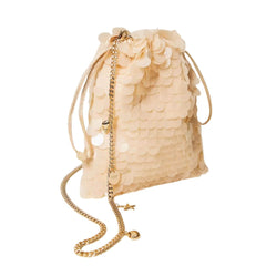 TWINSET POCHETTE RASO CON PAILLETTES 261TL8020 12145 CHAMPAGNE