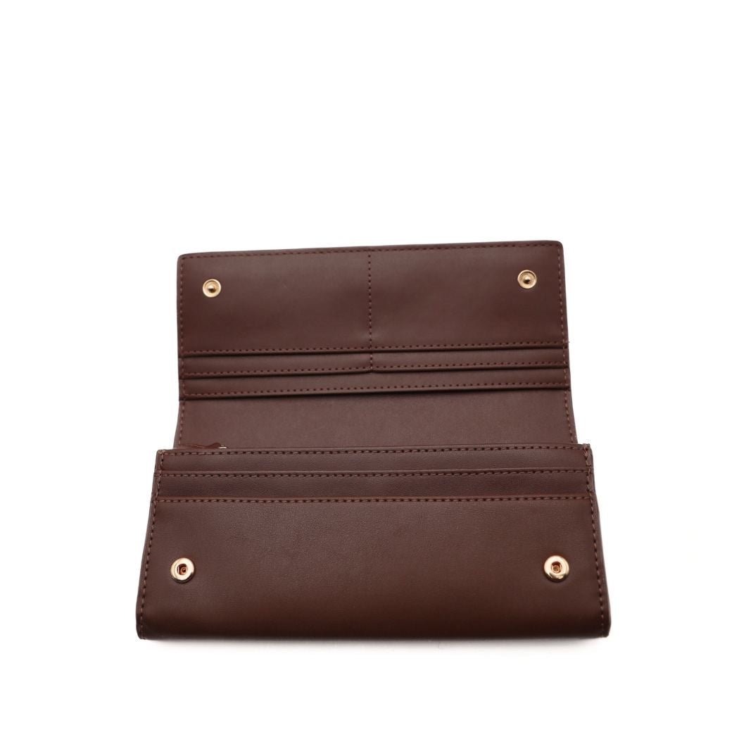 TWINSET PORTAFOGLIO BASIC MODERN TD8390 11054 MARRONE