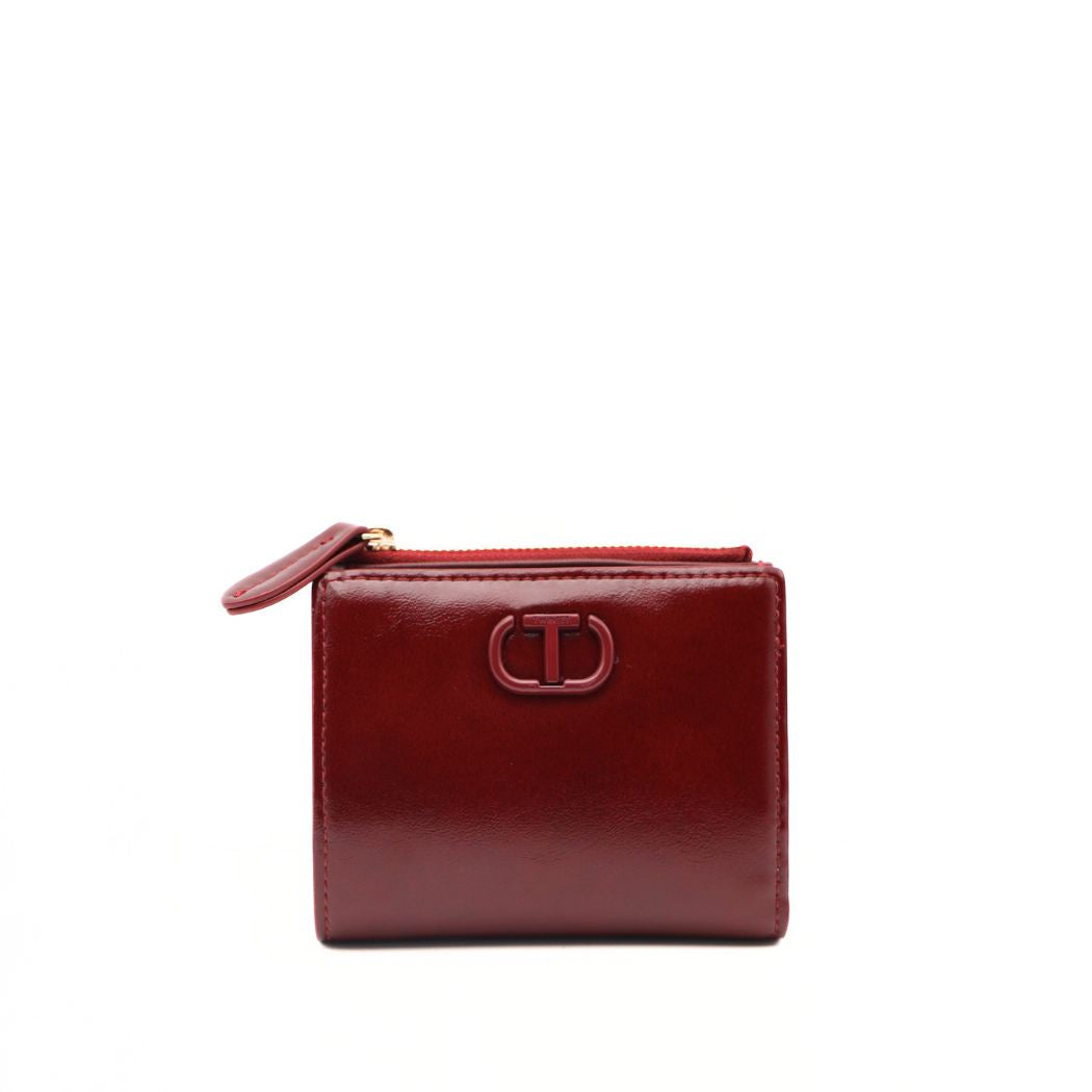 TWINSET PORTAFOGLIO GLOSSY TB7084 BORDEAUX