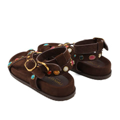 TWINSET SANDALO 261TGT066 12110 BORCHIE MARRONE
