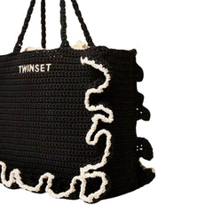 TWINSET SHOPPER LA COROLLE CROCHET 261TD8290 06571 NERO