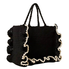 TWINSET SHOPPER LA COROLLE CROCHET 261TD8290 06571 NERO