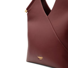 TWINSET SHOPPER VELVET 262TB7030 13670 BORDEAUX