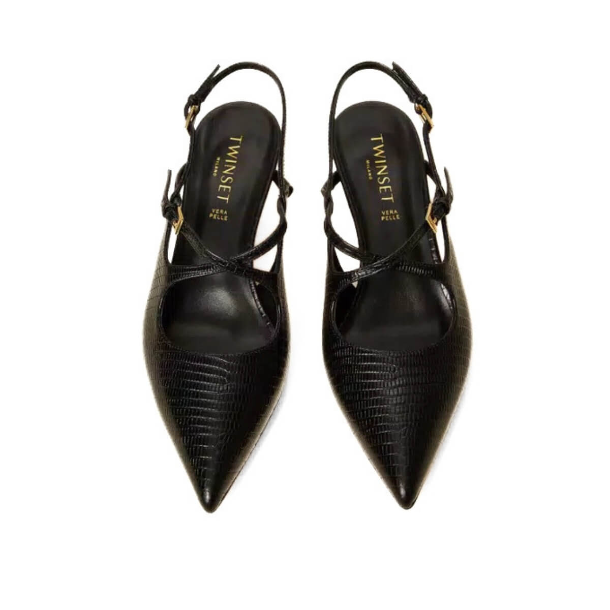 TWINSET SLINGBACK PELLE 262TCP032 13694 NERO