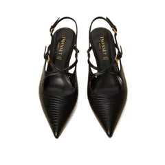 TWINSET SLINGBACK PELLE 262TCP032 13694 NERO