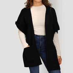 TWINSET PONCHO TA4150-00006 NERO