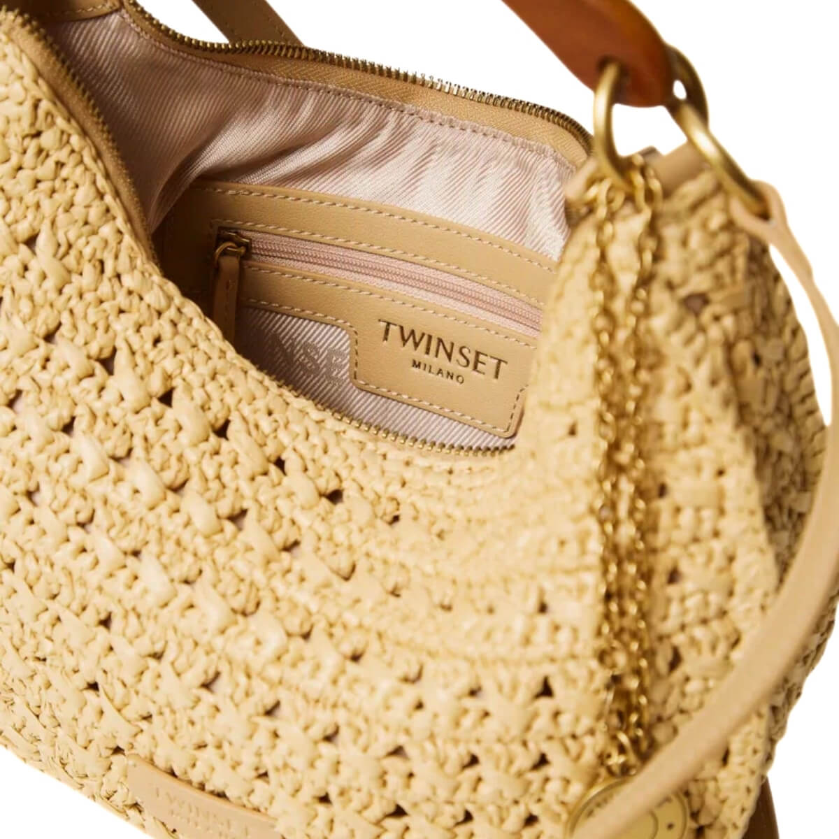TWINSET BORSA PAGLIA 261TB7381 00193 BEIGE