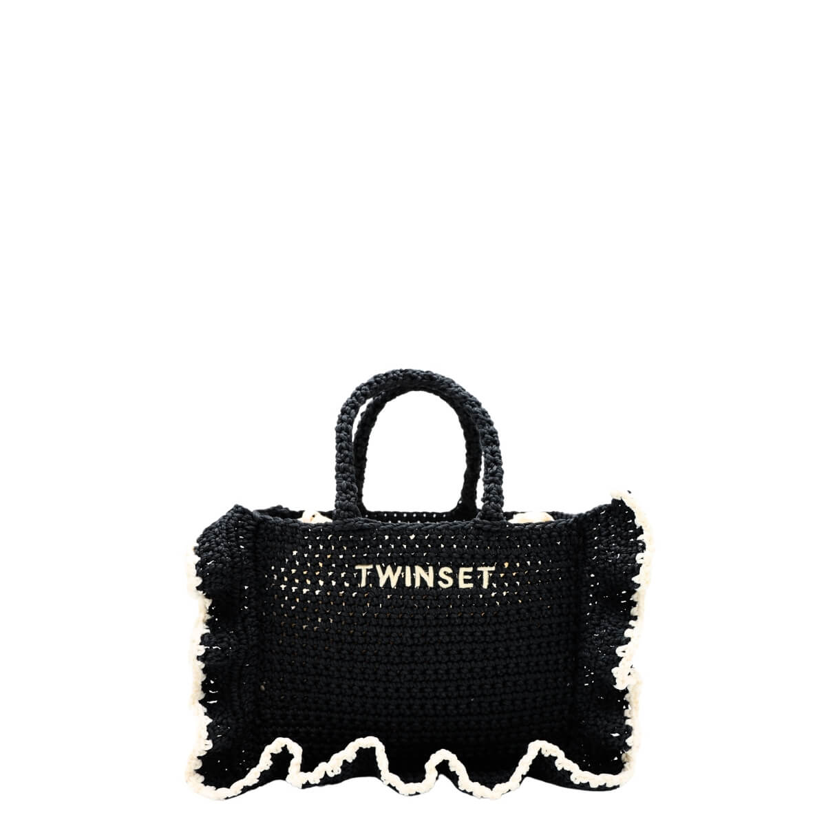 TWINSET BORSA A MANO LA COROLLE CROCHET 261TD8291 06571 NERO