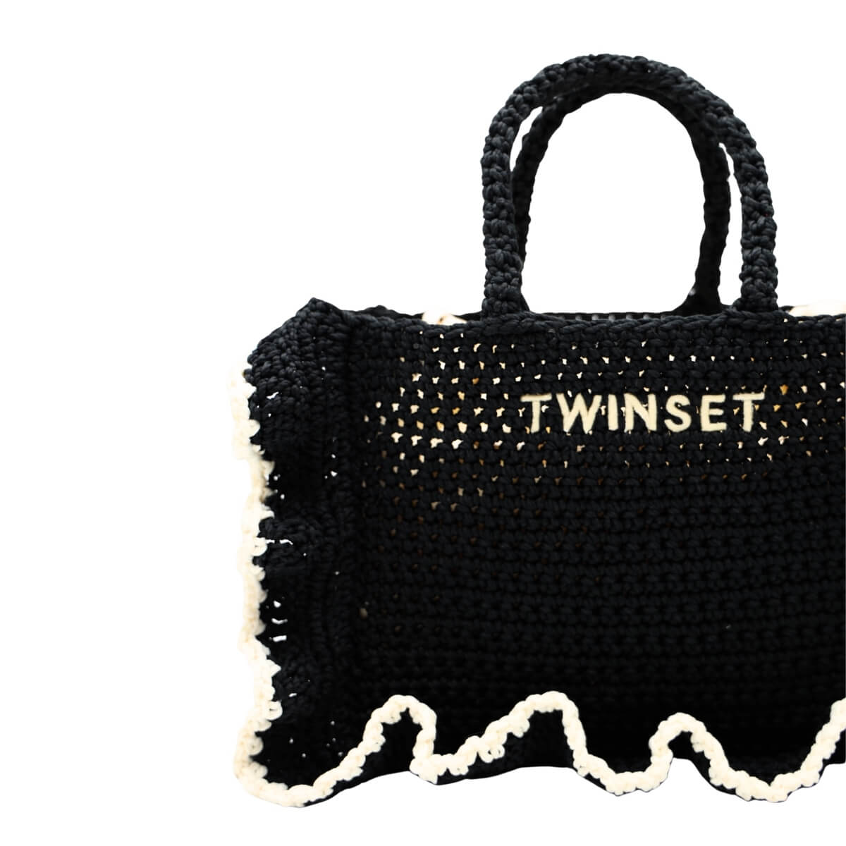 TWINSET BORSA A MANO LA COROLLE CROCHET 261TD8291 06571 NERO