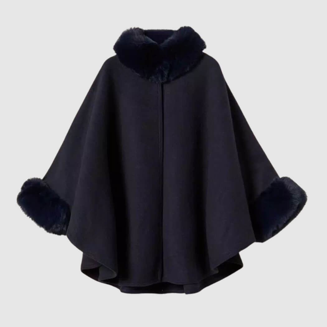 TWINSET PONCHO 262TO5730 BLU NOTTE