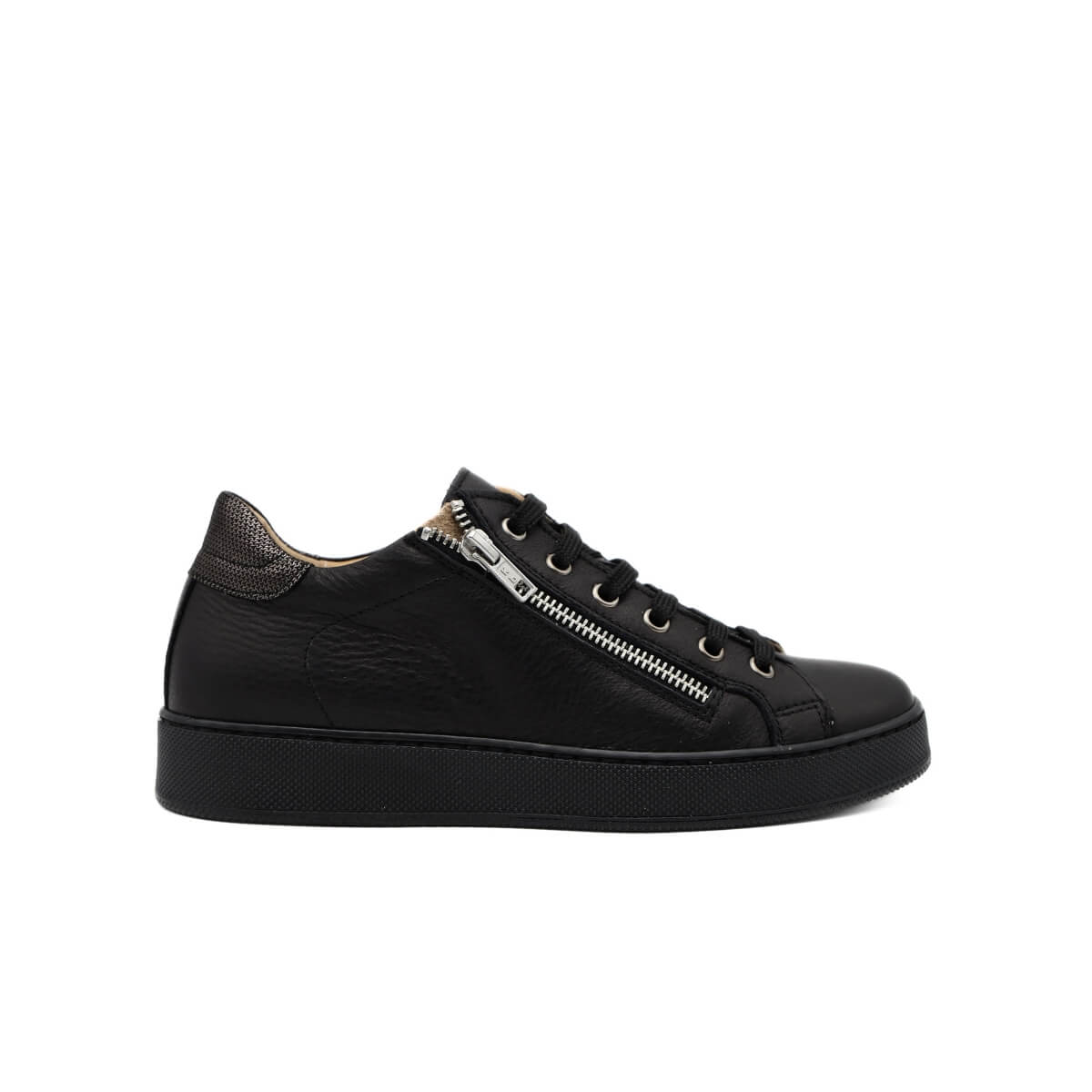 TYKO SNEAKERS PELLE ZIP 18022 NERO