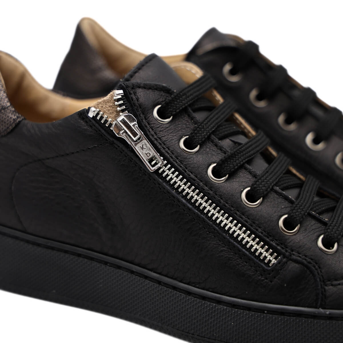 TYKO SNEAKERS PELLE ZIP 18022 NERO
