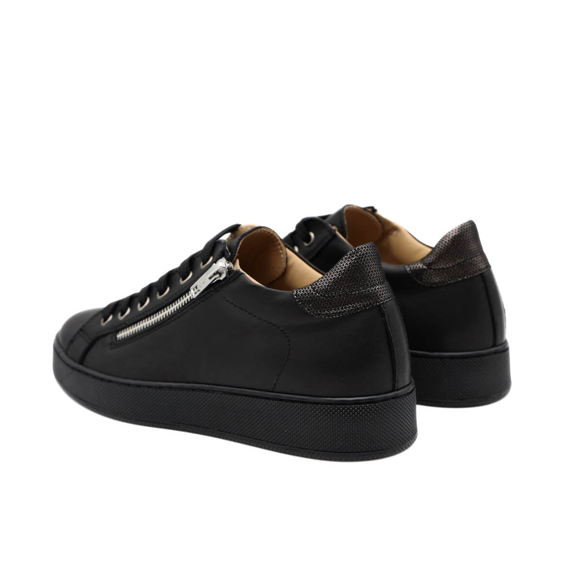 TYKO SNEAKERS PELLE ZIP 18022 NERO