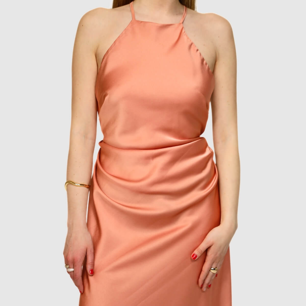 VICOLO VESTITO LUNGO SCHIENA SCOPERTA 0096 ROSA PESCA