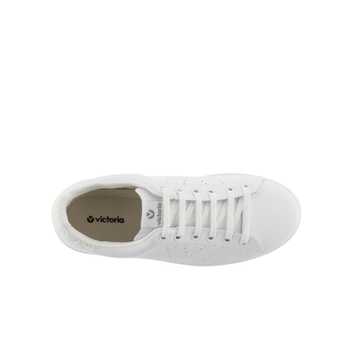 Sneakers Victoria Tennis 1125104 bianche in tela vista laterale