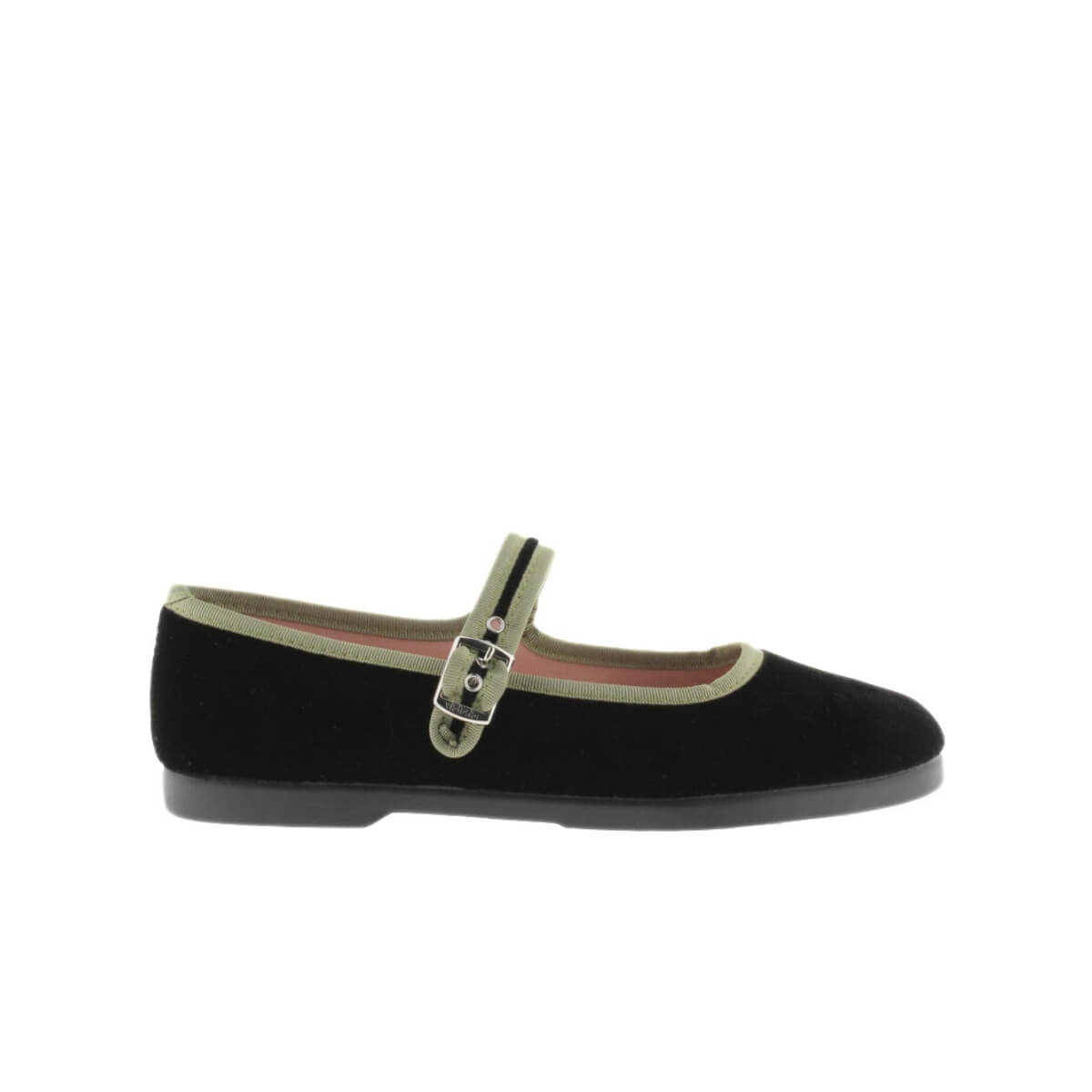 VICTORIA BALLERINE 1080123 NERO CON BORDO VERDE