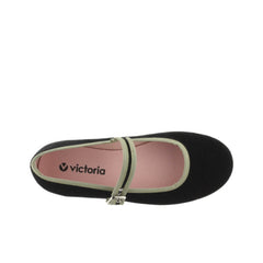 VICTORIA BALLERINE 1080123 NERO CON BORDO VERDE