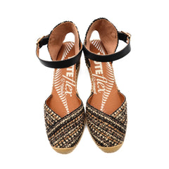 VIGUERA SANDALO ZEPPA ESPADRILLAS YUTEFLEX 2283 NERO