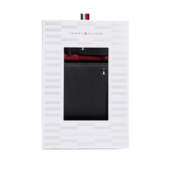 TOMMY HILFIGER SET PORTAFOGLIO PORTACHIAVI AM0AM13604 BDS NERO