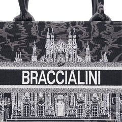 BRACCIALINI MINI TOTE BAG QUEEN NERO