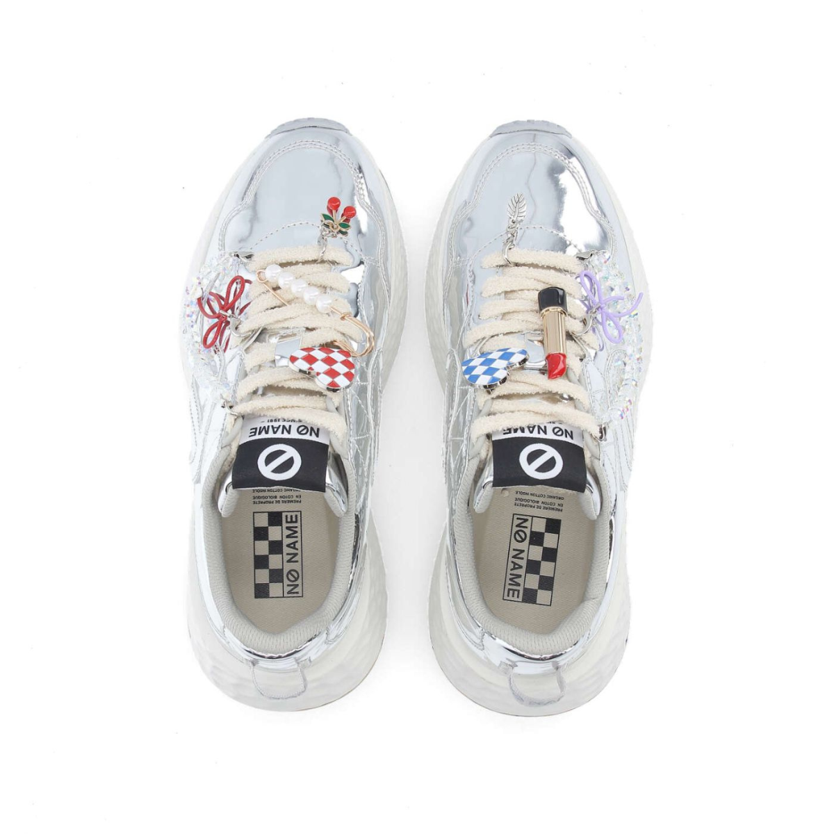 NO NAME SNEAKERS CARTER JOGGER W NNVEMI01AL-EF ARGENTO