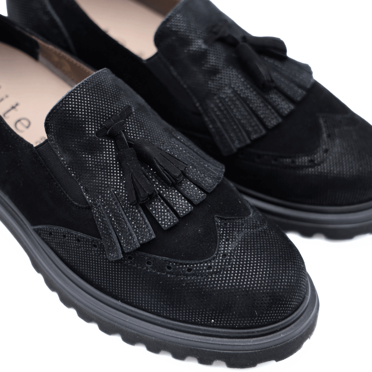 ÈLITE TOMASI MOCASSINO COOKIE FRANGE NERO