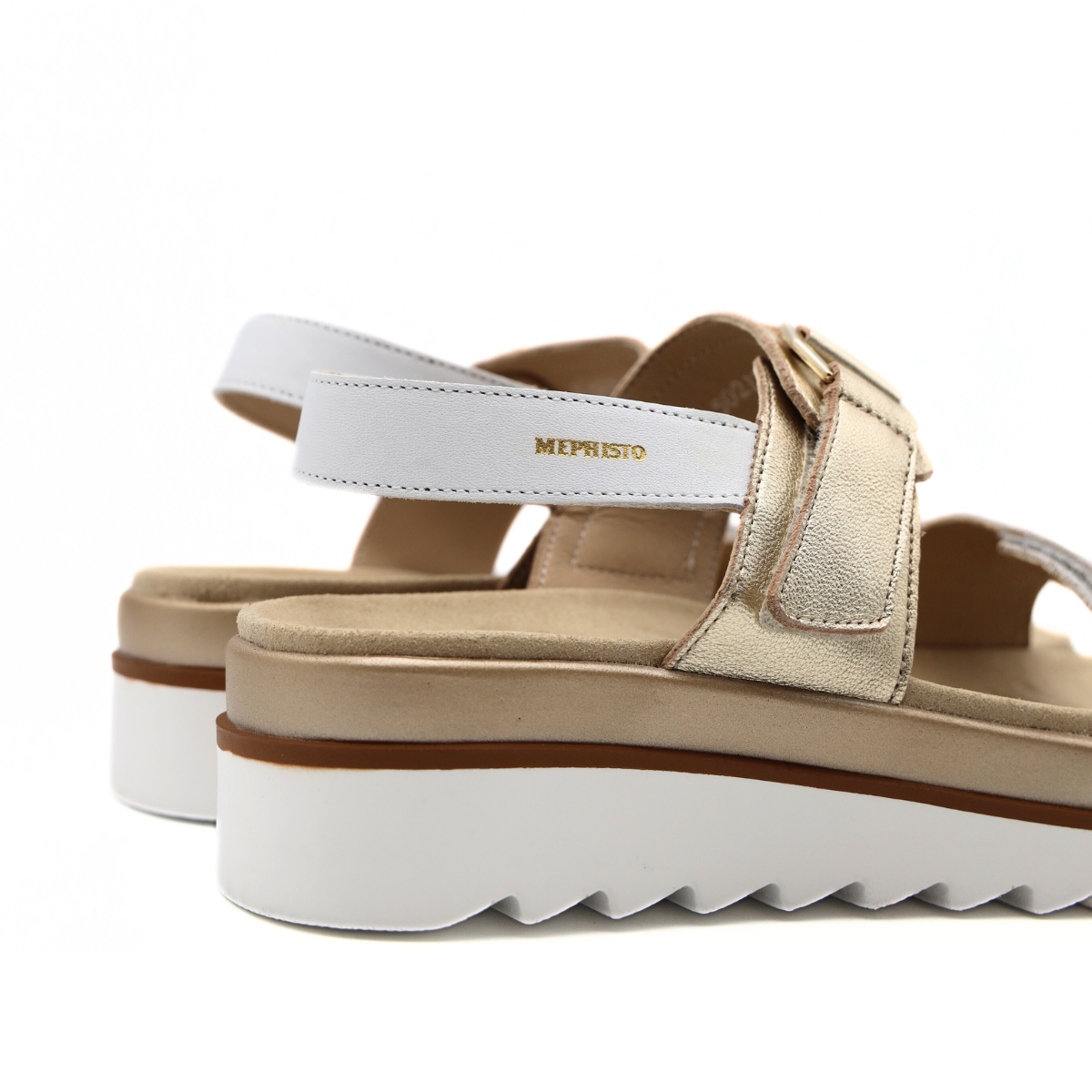 MEPHISTO SANDALO DAKOTA 1230 BIANCO E ORO