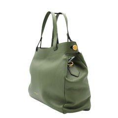 Borsa Gianni Chiarini BS11290 Verde in pelle, vista frontale con tracolla