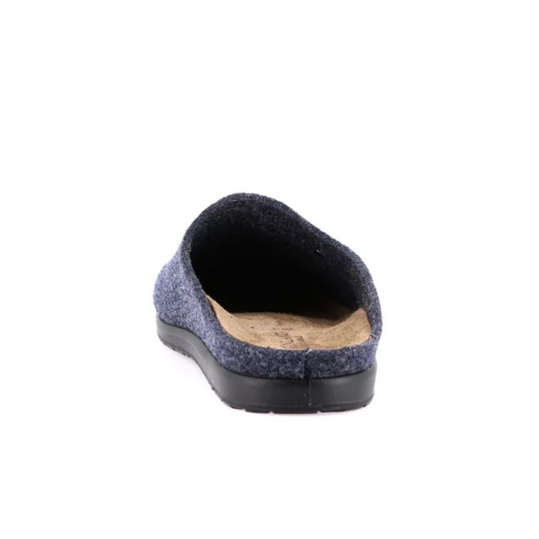 Ciabatta Grünland PONE CE0251 Blu in feltro vista laterale