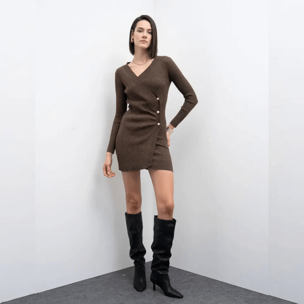 GOA GOA ABITO KONG LUREX MARRONE