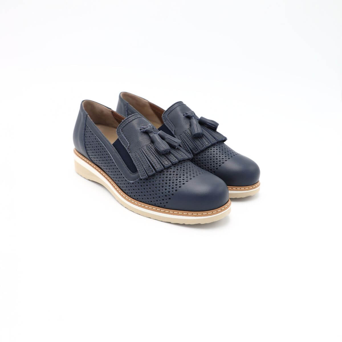 Tomasi Shop Scarpe Tomasi In Offerta TOMASI SLIP-ON ROSA FORATO BLU DONNA – Shoe Center