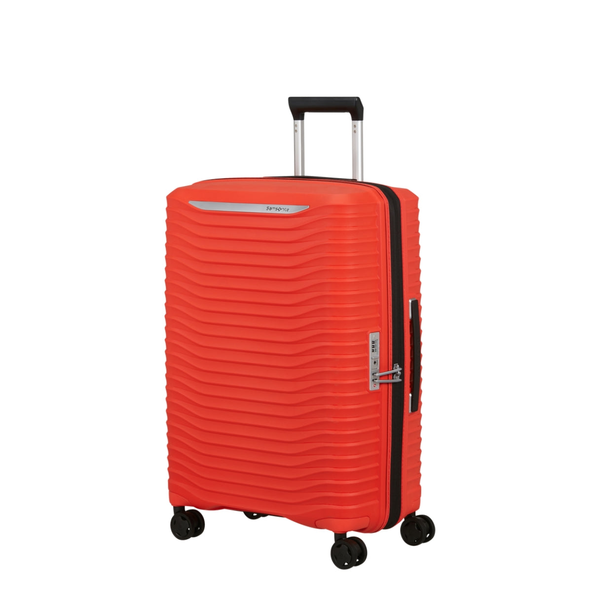 Valigia Samsonite Upscape lava con finitura rigida e ruote.