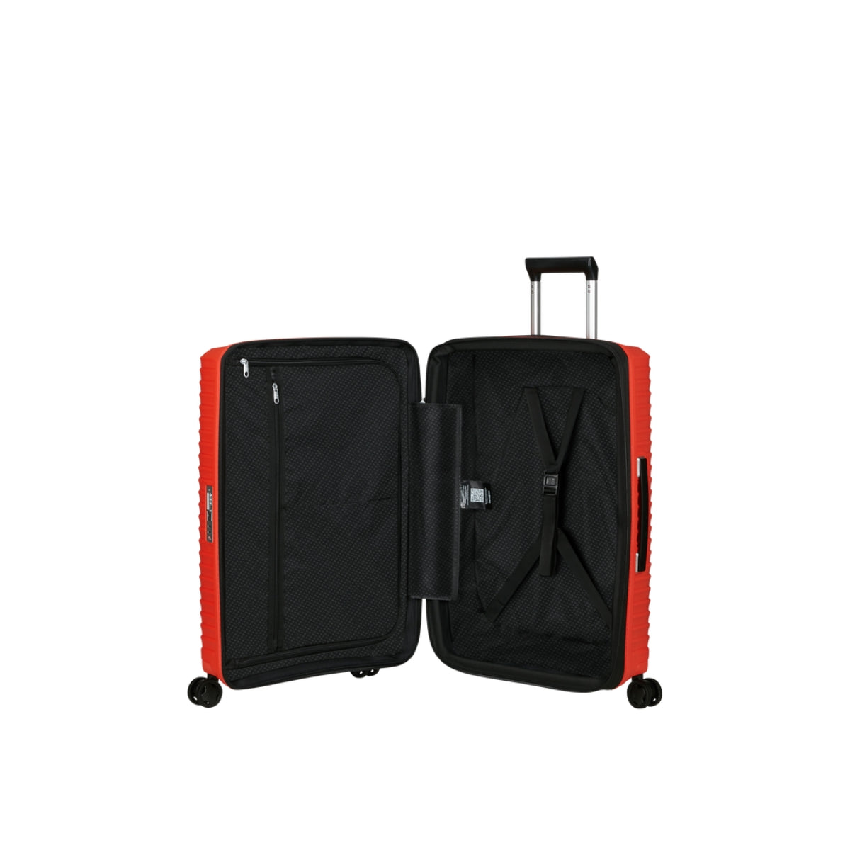 Valigia Samsonite Upscape lava con finitura rigida e ruote.