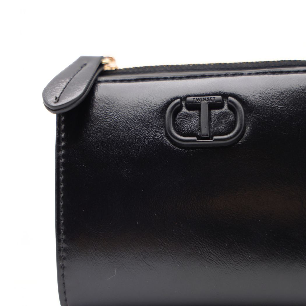 TWINSET PORTAFOGLIO GLOSSY TB7084 NERO